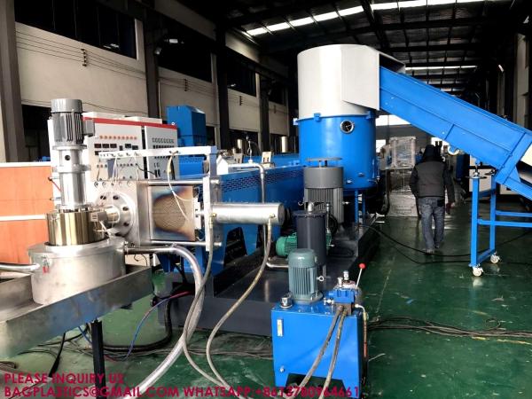 Waste Plastics Recycling PP PE Film Compacting Granulator Machine recycling granulator