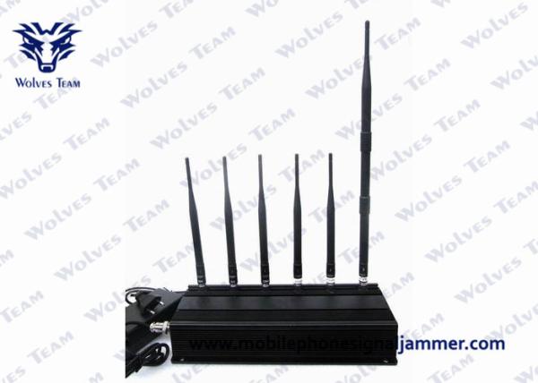 6 Antenna Handheld Signal Jammer 15 Watts Output Power 40 Meters Range