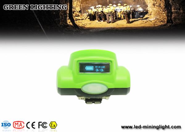 15000 Lux LED Mining Light , Illuminance Oled Screen Miners Cap Lamp 1W