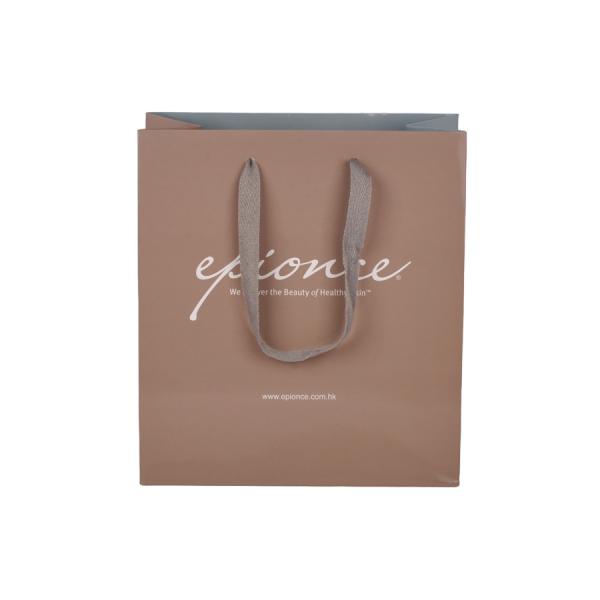 Brown Gray Art Paper Packaging Bags 0.27mm com tecido segura