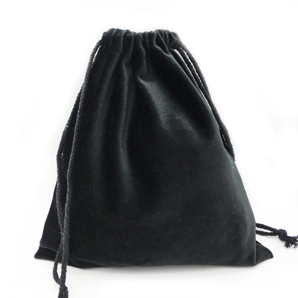 Gray Velour Hair Packaging Bag , 10x15cm Soft Touch Wig Travel Bag