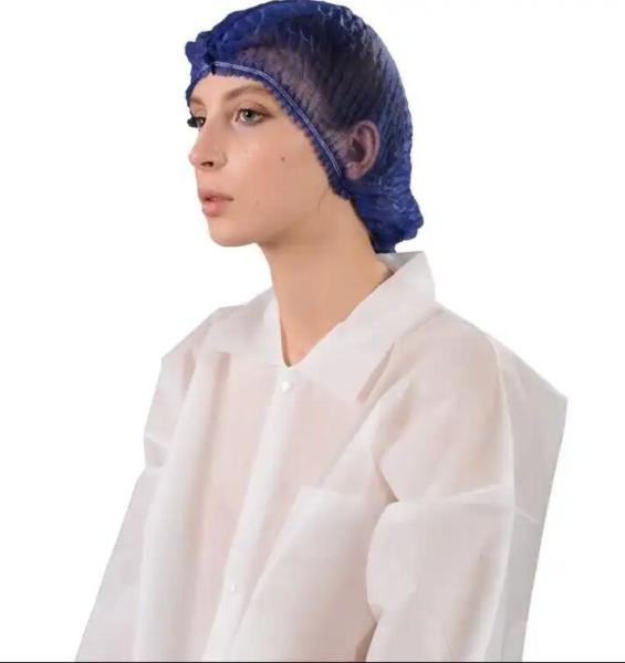 Disposable Medical Non Woven Strip Cap Bouffant Head Cover Hair Net Surgical Doctor Nurse Hat Round Mob Cap