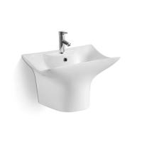 Finition brillante Mural en céramique bassin suspendu Rectangulaire Pour les toilettes publiques