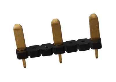 Pin Header fêmea redondo durável 1x3 Pin Single Row Gold Flash 3,0 ampères
