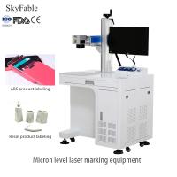Machine de gravure laser à fibre de précision 30W pour le matériau de galvanoplastie à l'encre en résine ABS