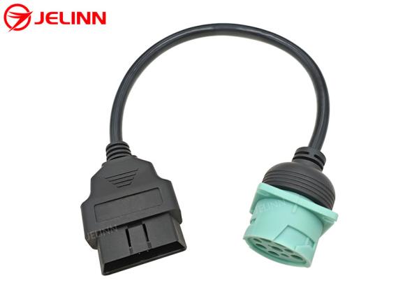Green Type 2 J1939 Deutsch 9-Pin Male to 6-Pin J1708 Female Cable