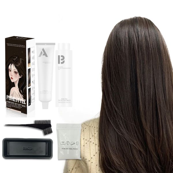 Herbal Formula Semi Permanent Hair Dye Set Ammonia Free Hair Color Raw Material  OEM ODM Available