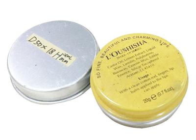 Les bidons en aluminium ronds d'emballage crème, l'illustration adaptée aux besoins du client 20g vident les boîtes en aluminium