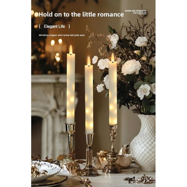 Wireless Battery Operated Candles Cordless Electric Window Candle With Timer