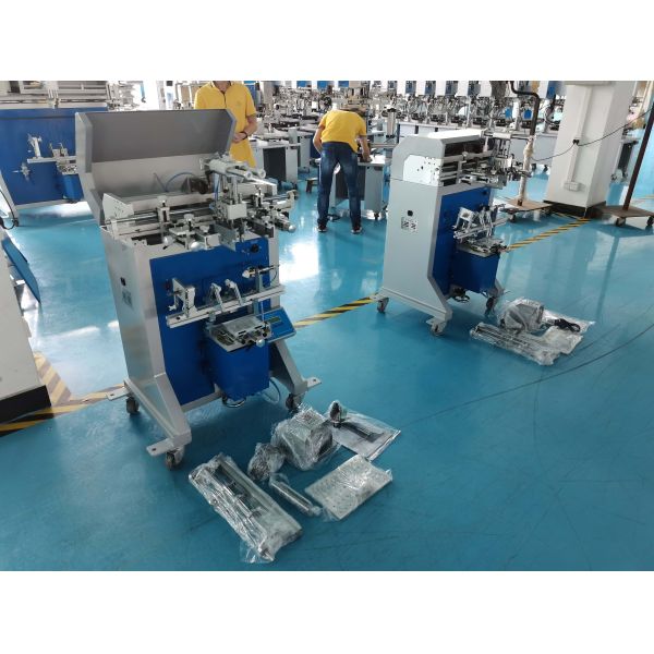 Automatic Silk Screen Printing Machine with 1200PCS/Hr Speed PLC Control for Round Oval Flat Bottles