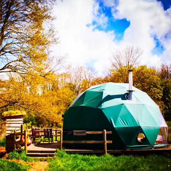 Hemispherical Hotel Living Geodesic Dome Tent For Outdoor Camping