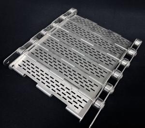 Stainless Steel Perforated Plate Conveyor Belt Transporting Food