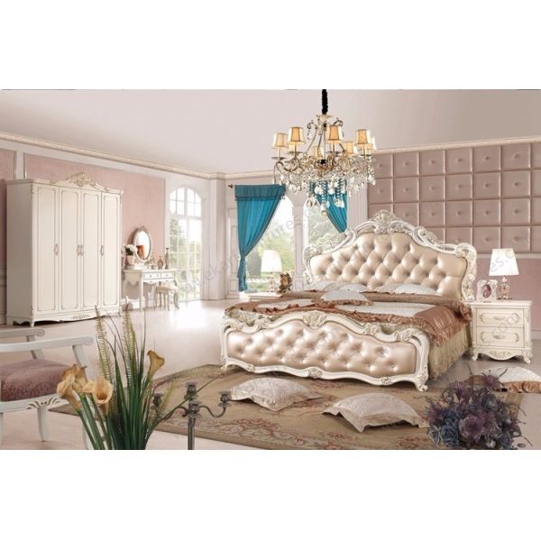 Latest double bed design murphy bed mechanism hot sale bed wood 6037