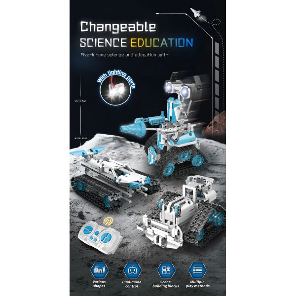 Induction Remote Control Robot Toy Building Kit for Boys 8-14 Years Old DIY Engineering