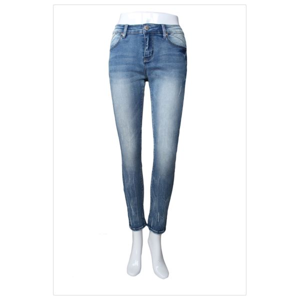 Tissu denim bleu foncé extensible en Lycra pour jeans femme et jupes