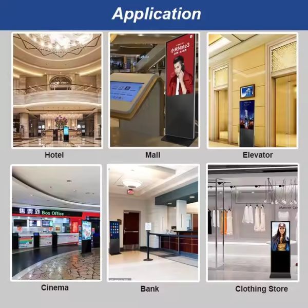 32 43 50 55 Inch 4K Lcd Standing Advertising Digital Display Signage Advertising Media Players Totem Touch Screen Digital Panel