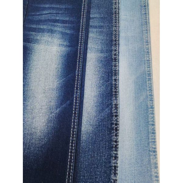 75% de coton verticale de fil de bambou étirable 9,1 oz tissu denim 10S pour les jeans pour femmes