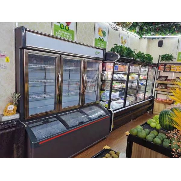 Multi Doors Convenience Store Refrigerator OEM Grocery Store Display Coolers