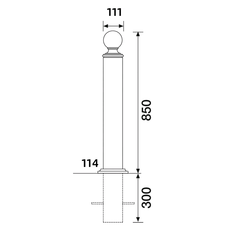 Уличная мебель палов и барьеров литого железа дорожного движения