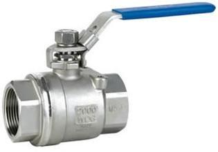 2-pc stainless steel ball valve SS304 / SS316 BSPT, NPT