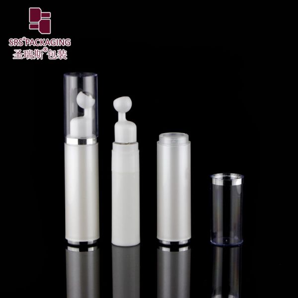 Pearl White Acrylic Cosmetic Roller Bottle 10ml 15ml for Eye Serum Packaging