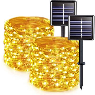 Warm White Waterproof Solar Fairy Lights IP65 300 LED 1000 MAH Battery