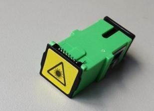 SC/APC Singlemode Fiber Optic Adapter With Shutter Short Flange Laser Free