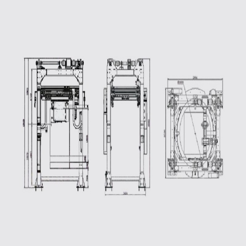 Automatic Ring Type Pallet Wrapping Machine For Conveyor Packaging Line OEM Turnkey Solution