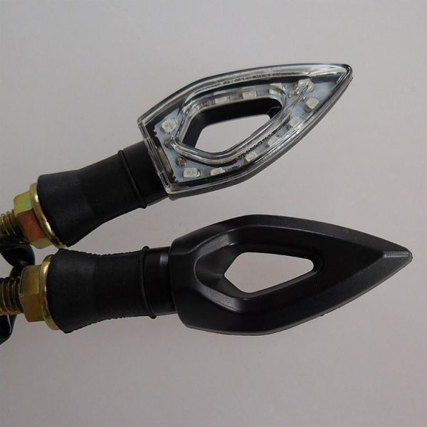 Custom LED Patch Motorcycle Turn Signals Indicators Light Universal Design 12V