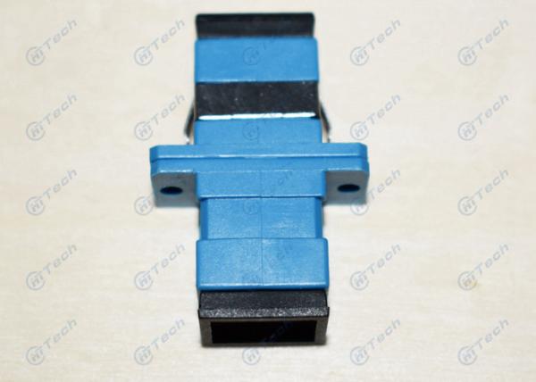 Telecom Type SC Fiber Optic Adapter Blue Color Simplex Insertion Loss < 0.2db