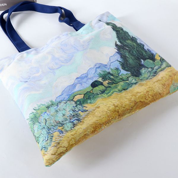 Custom Logo Printed Recycled Reusable Sublimation Tote Bag for Business Shopping Grocery