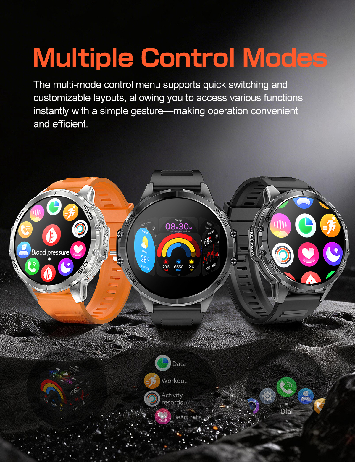 K77 Android Smartwatch Call IP67 Waterproof IPS Fitness Tracker Heart Rate Monitor Sleep Tracker Multi-Sport Silicone Alloy Case