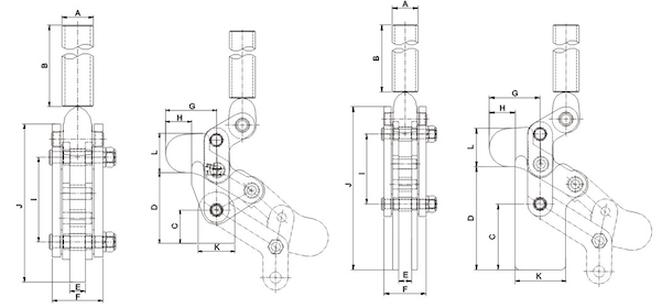 Weldable Heavy Duty Toggle Clamps 70101 Forged Steel For Stable Performance