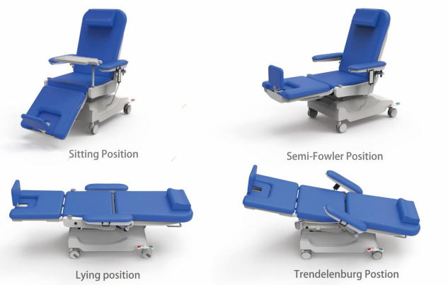 Стул ME410 диализа стула донора электрического оборудования Thearpy 4 моторов портативный