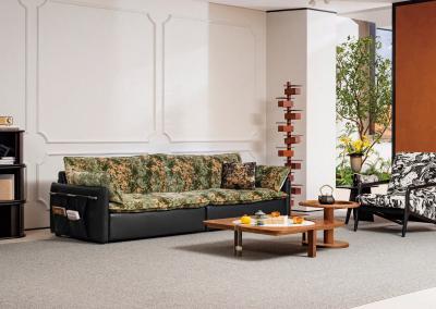 Modern retro fabric leather splicing sofa , hotel furniture
