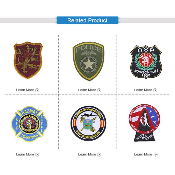 Customized Logo Golf Embroidered Woven Patches at Direct with Canvas Fabric