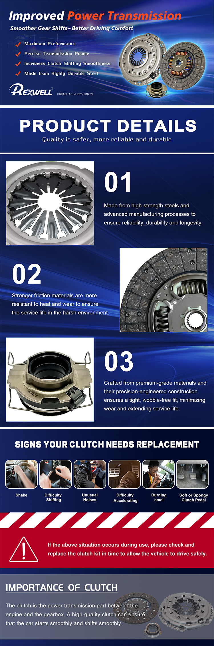 801258 620304900 Clutch Kit Set 200mm Clutch Cover & Disc Release Bearing for Citroen C15/Peugeot 306 - 3 Parts