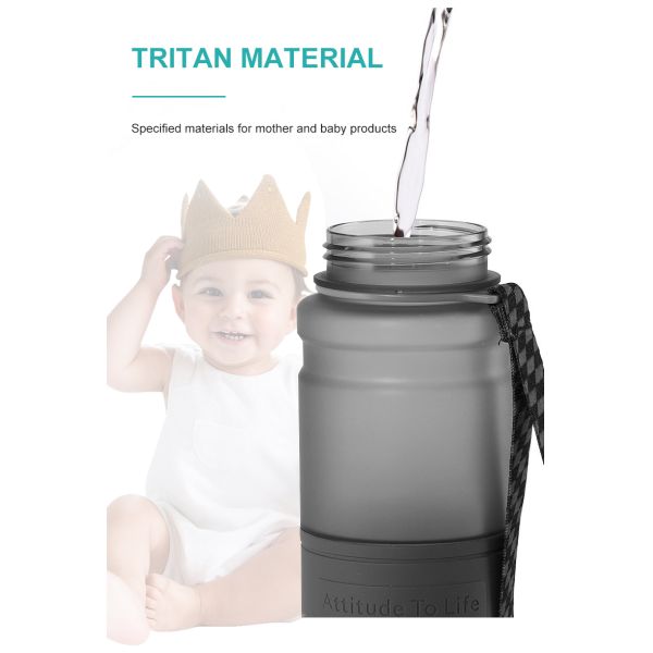 Motivational Fitness Sports Water Bottle BPA Free and Durable Design for Fitness