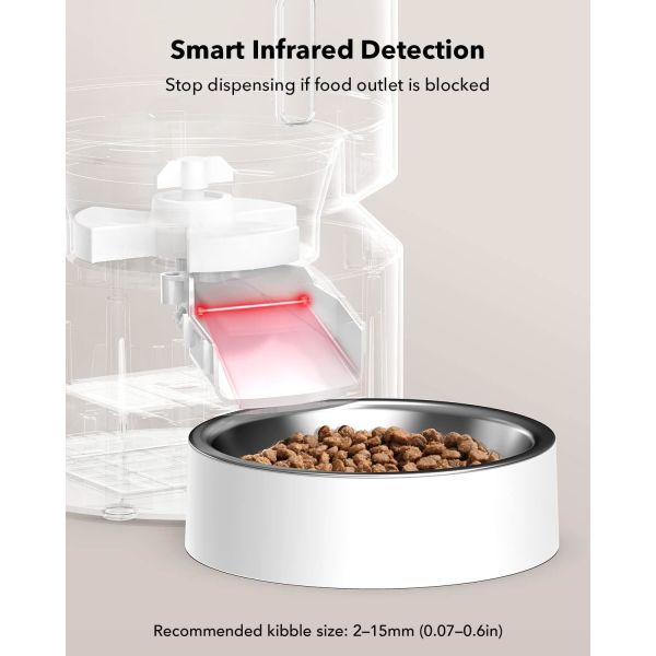 Large Capacity Smart Pet Food Dispenser with Video Monitoring