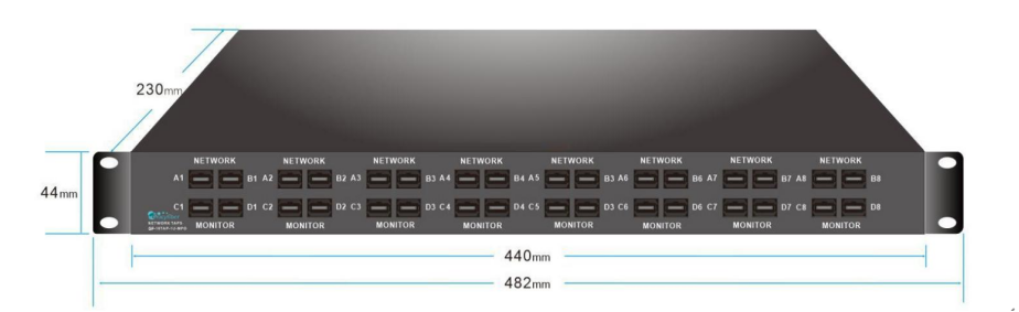 High Speed Network Visibility Rack Mount Tap System 32CH 64CH MPO/MTP®
