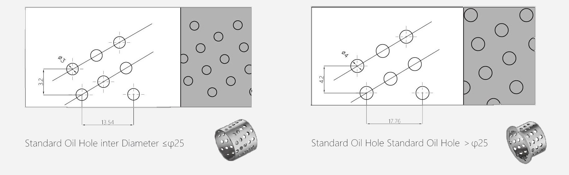 Wrapped Bronze Bearings CuSn8 Material Wieland-B09