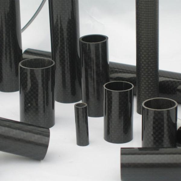 30 X 27 X 520mm Round Carbon Fibre Tube 3K Plain Weave Matt Finish