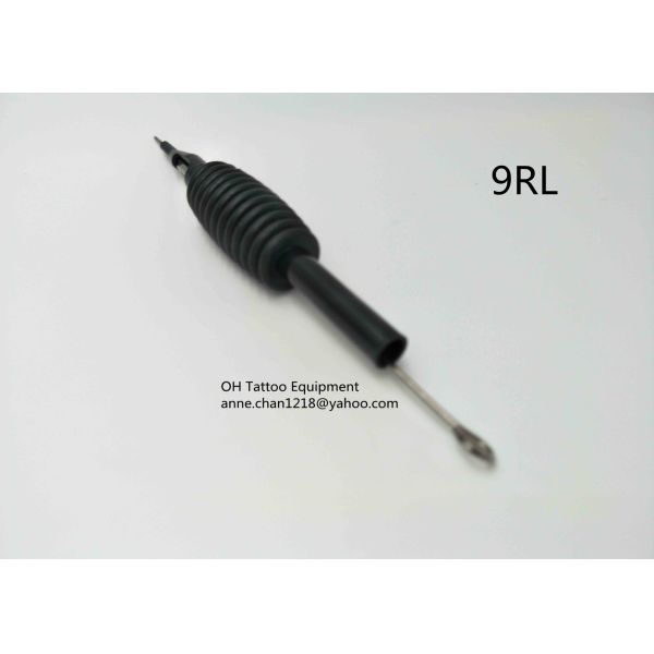 Pre Sterilized 19mm 9RL Tattoo Machine Grips 3/4 Inch Diameter With Tube And Needle