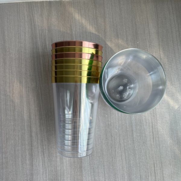 6 Ounce Cups Disposable Tea PP Plastic Cup with Lid Custom Clear Small Water Cup