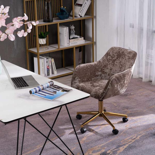 16.4 Pounds Home Office Desk Chair / H16.93 Grey Velvet Office Chair With Arms