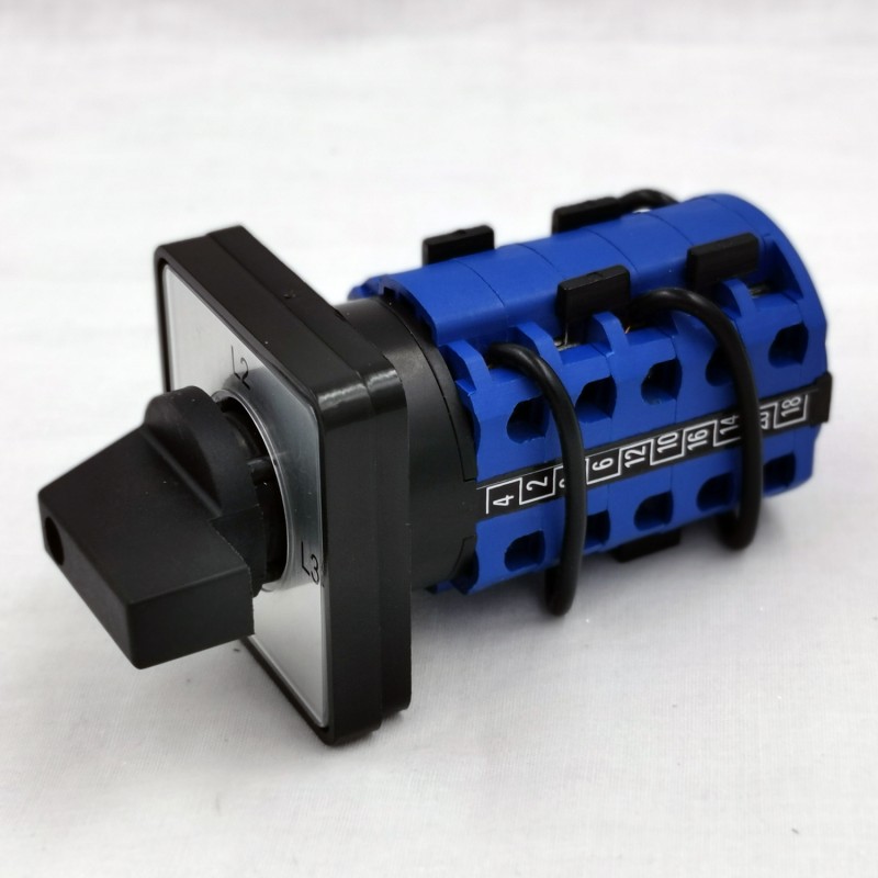 20A LW26-20/5 5 Pole 3 Position Changeover Rotary Cam Switch with L1 L2 L3  Position Brass+Silver Contact