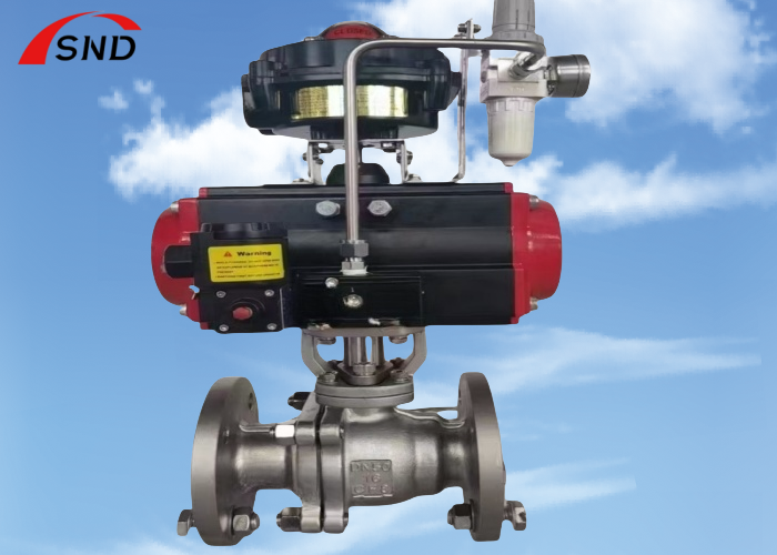 Pneumatic Flange Ball Valve DN50 SS316 PN25 for Industrial Use