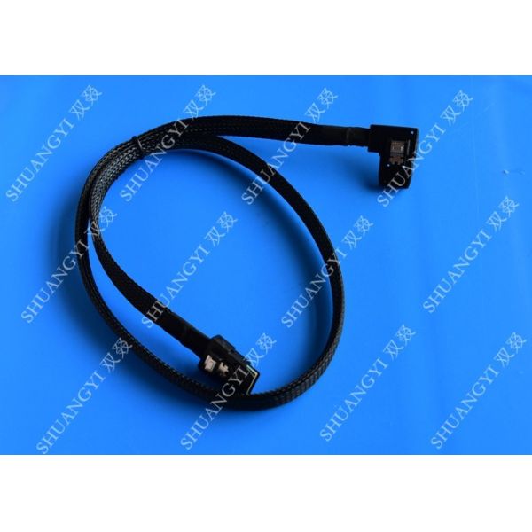 Internal Mini SAS(SFF-8087) 36Pin Right Angle Male to Internal Mini SAS (SFF-8087) 36Pin Male Cable, 0.75 Meterr