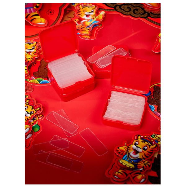 Hot Sale Wholesale Couplet Special Double-Sided Tape Transparent DIY Spring Festival Couplets Fu Character Adhesive Paper Film