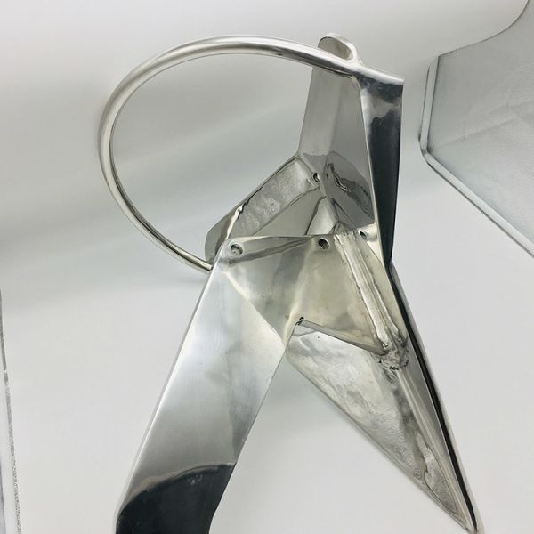 ISO OEM Silver Polish Steel Rocna 20kg Anchor For Fishing Boat